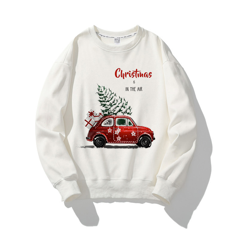 Hello Christmas O-Neck White Sweater G