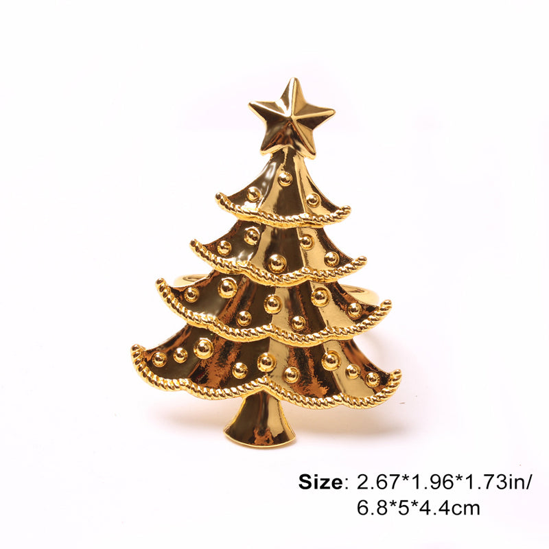 Christmas Tree Napkin Rings (Set of 6)