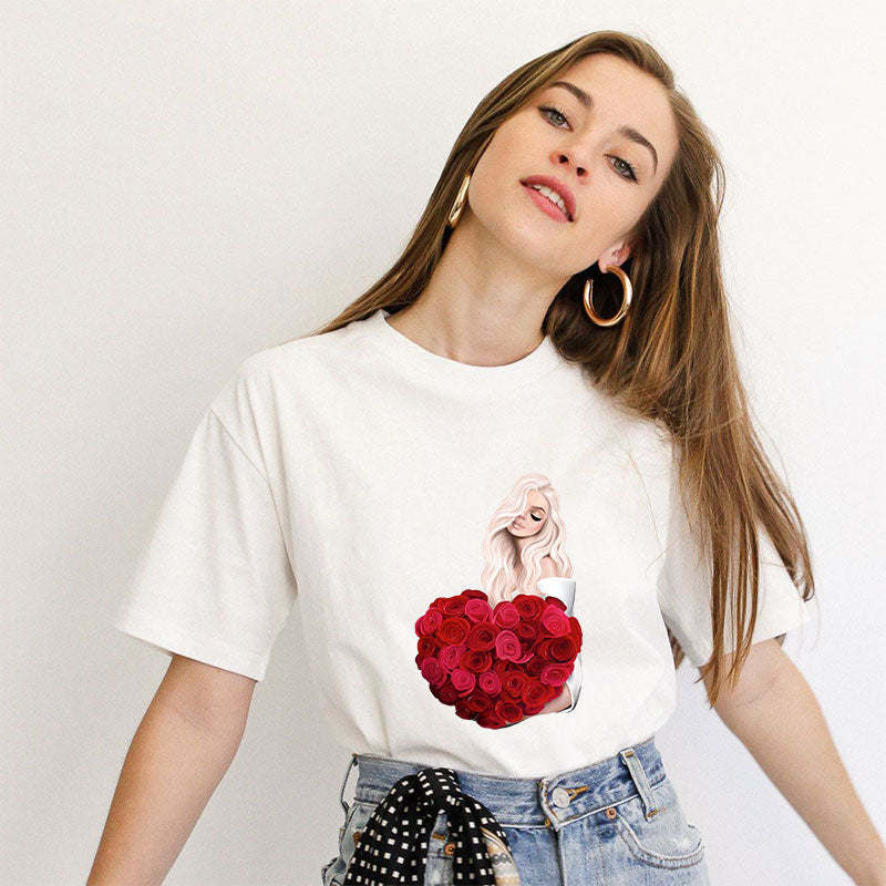 Beauty and Roses Cotton Tee
