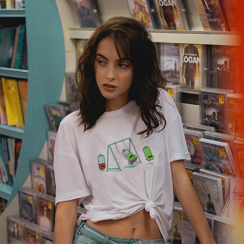 Charging Batteries Cotton Tee