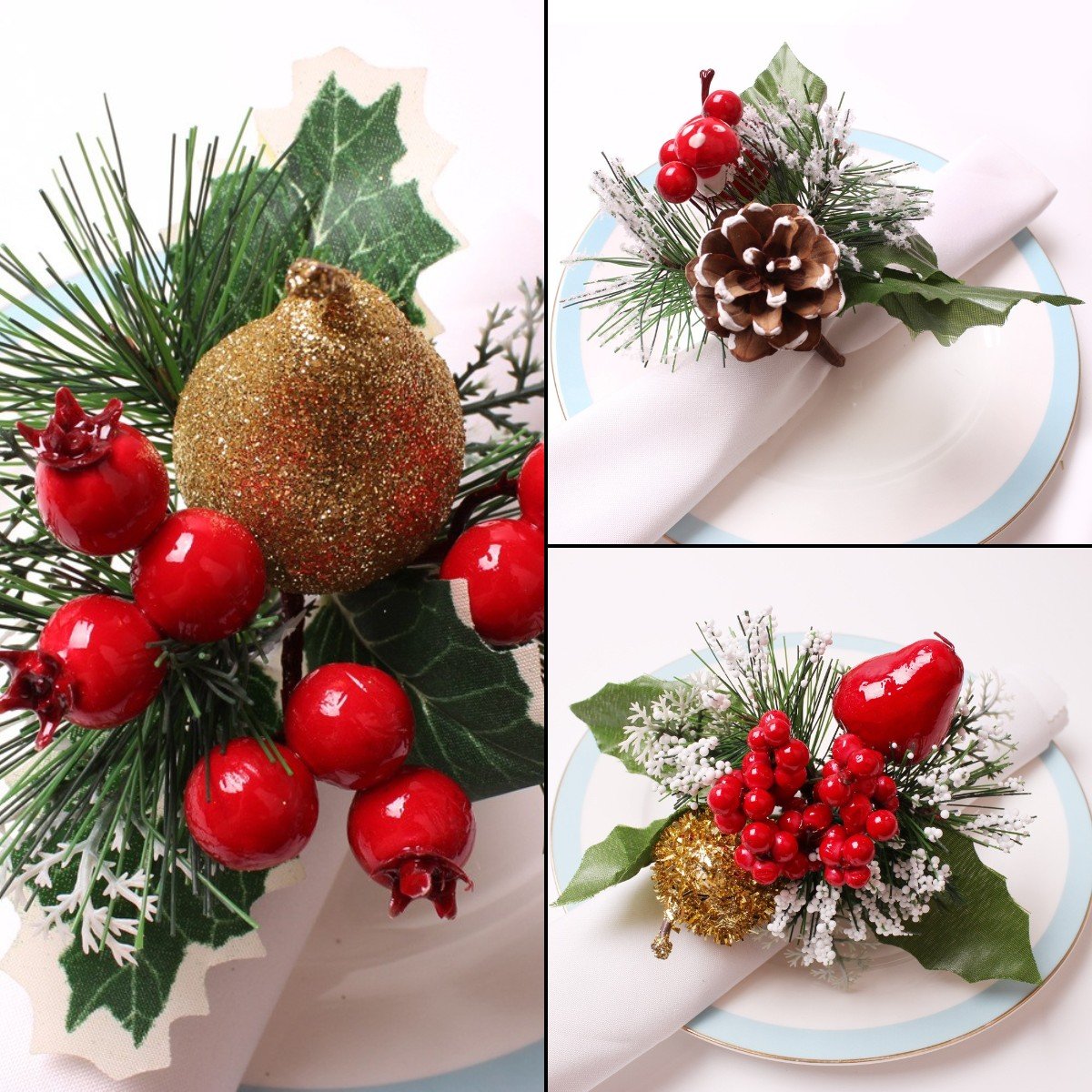 Christmas Napkin Ring 12Pcs