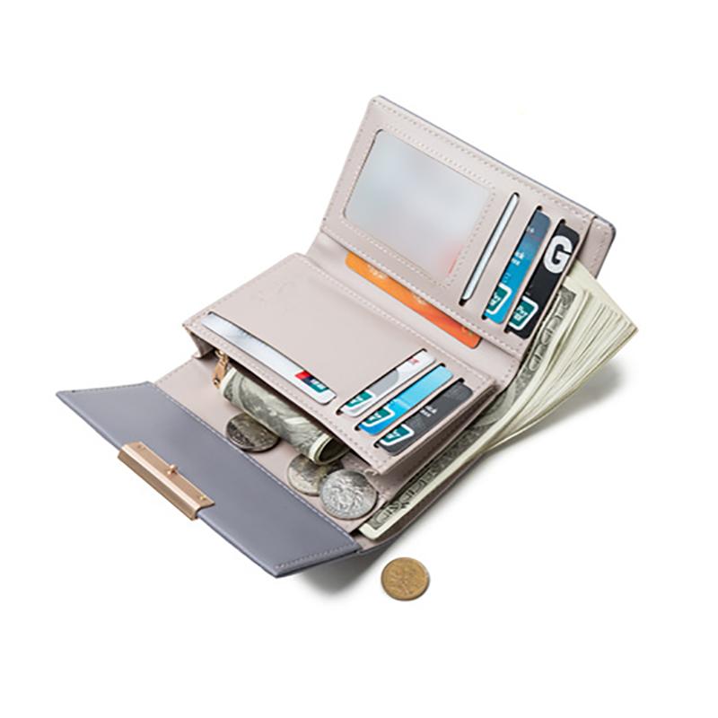 Mid-length Hollow Flower Tri-fold Wallet