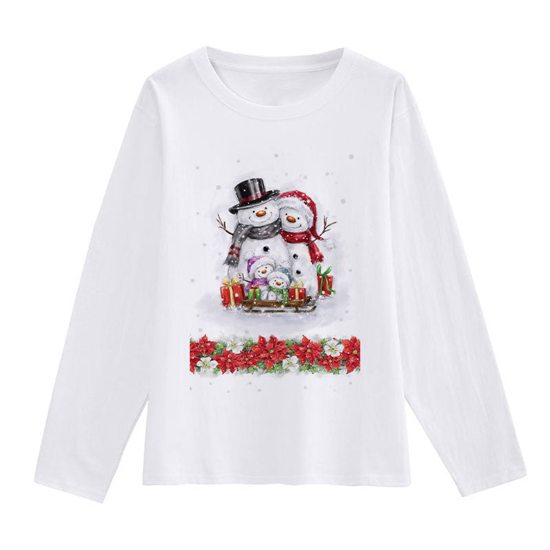 HELLO 2021 Christmas Women White T-Shirt D