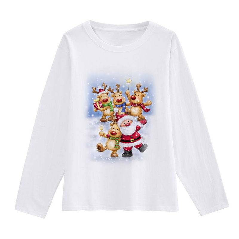 HAPPY Christmas Ladies White T-Shirt X