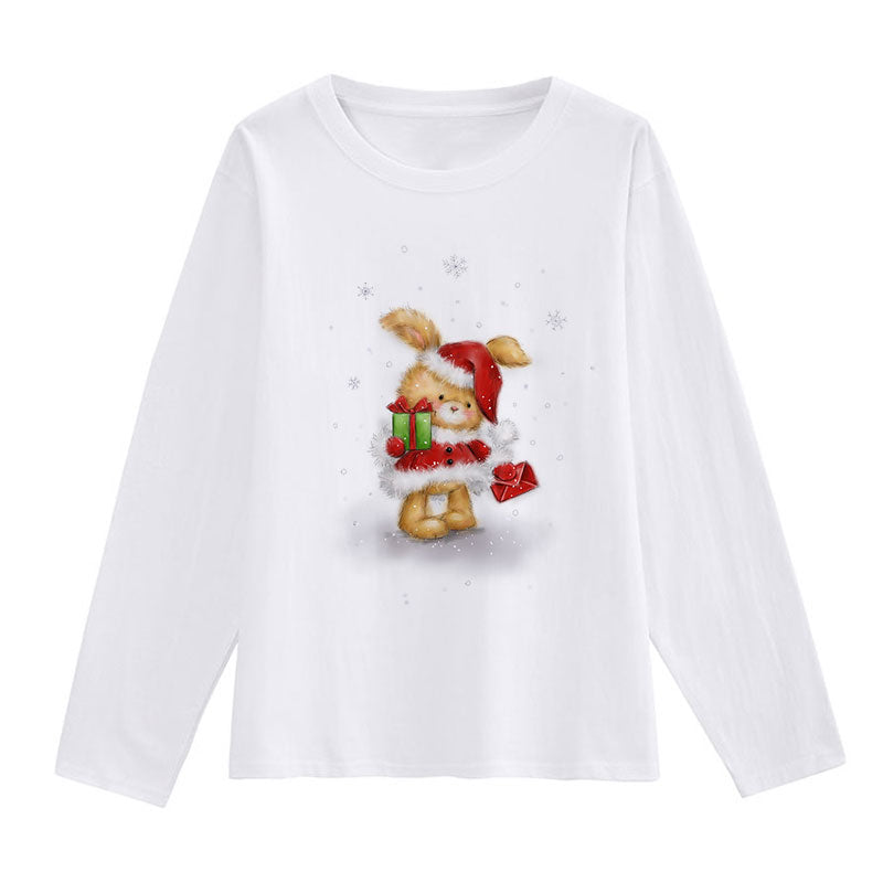 HAPPY 2021 Christmas Ladies White T-Shirt E