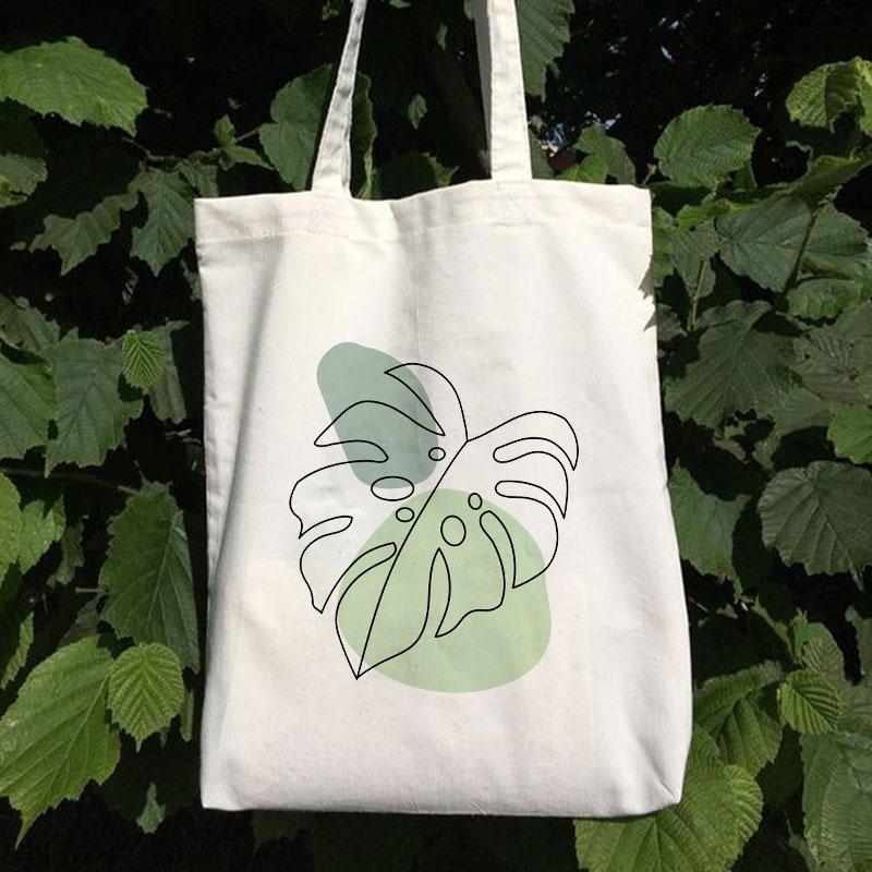 MINIMALISM LEAVES CANVAS BAG