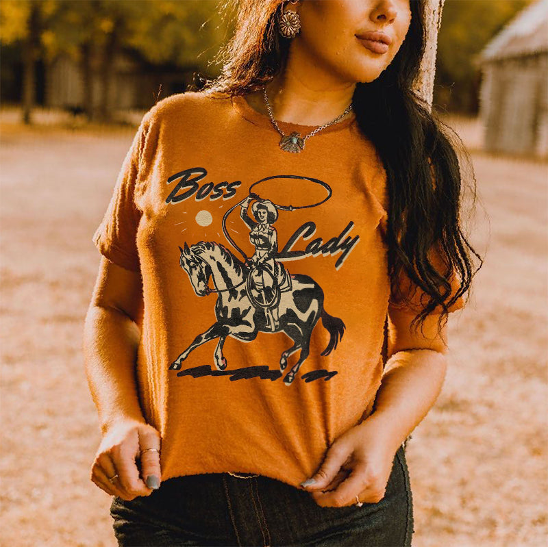Riding Boss Lady Cotton Tee