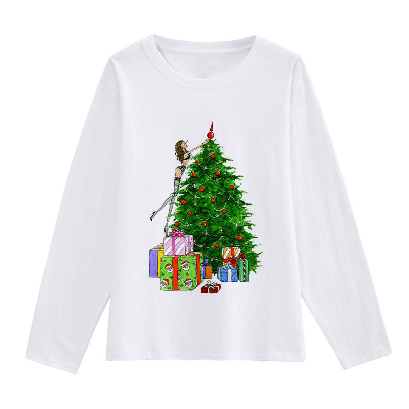 HAPPY 2021 Christmas Women White T-Shirt N