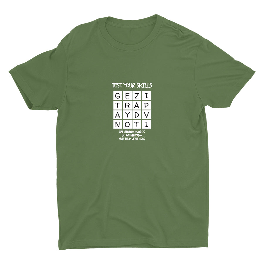 TEST YOUR SKILLS--114 HIDDEN WORDS Cotton Tee