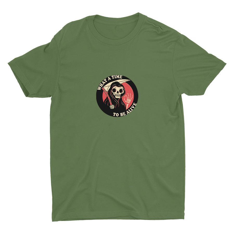WHAT A TIME RO BE ALIVE Cotton Tee