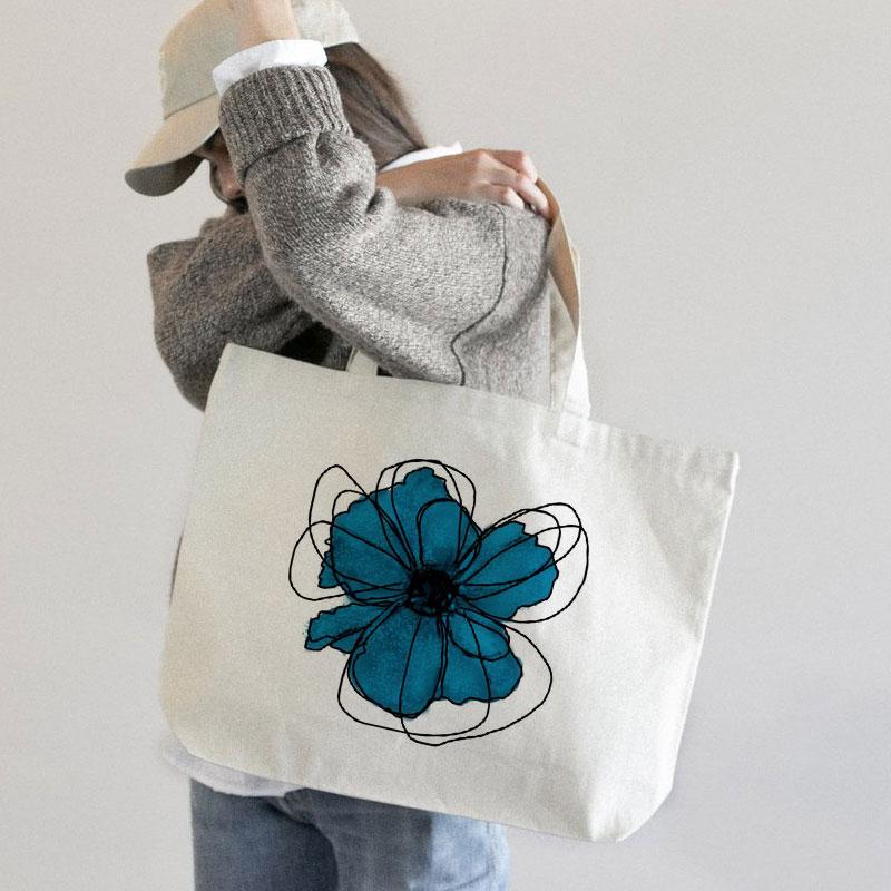 BLUE NARCISSUS CANVAS BAG