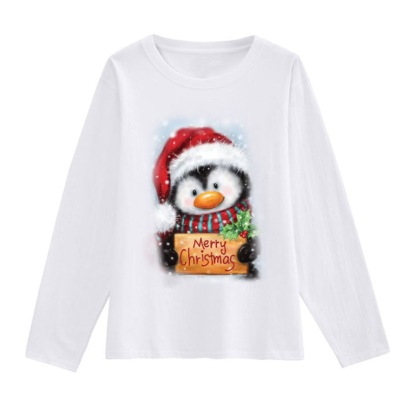 HELLO 2021 Christmas Women White T-Shirt F