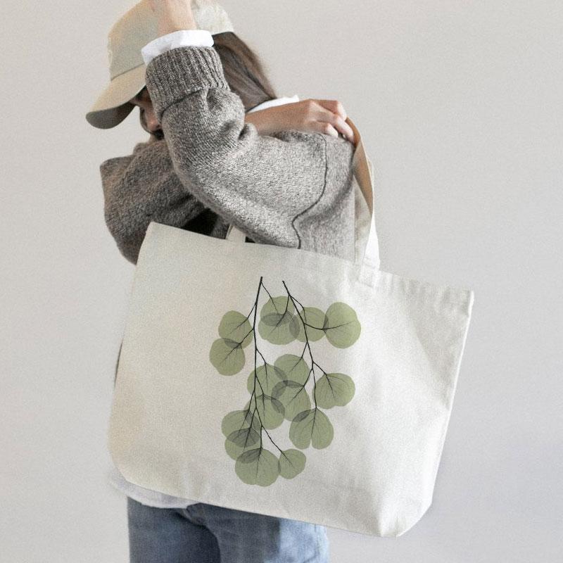 EUCALYPTUS LEAVES CANVAS BAG