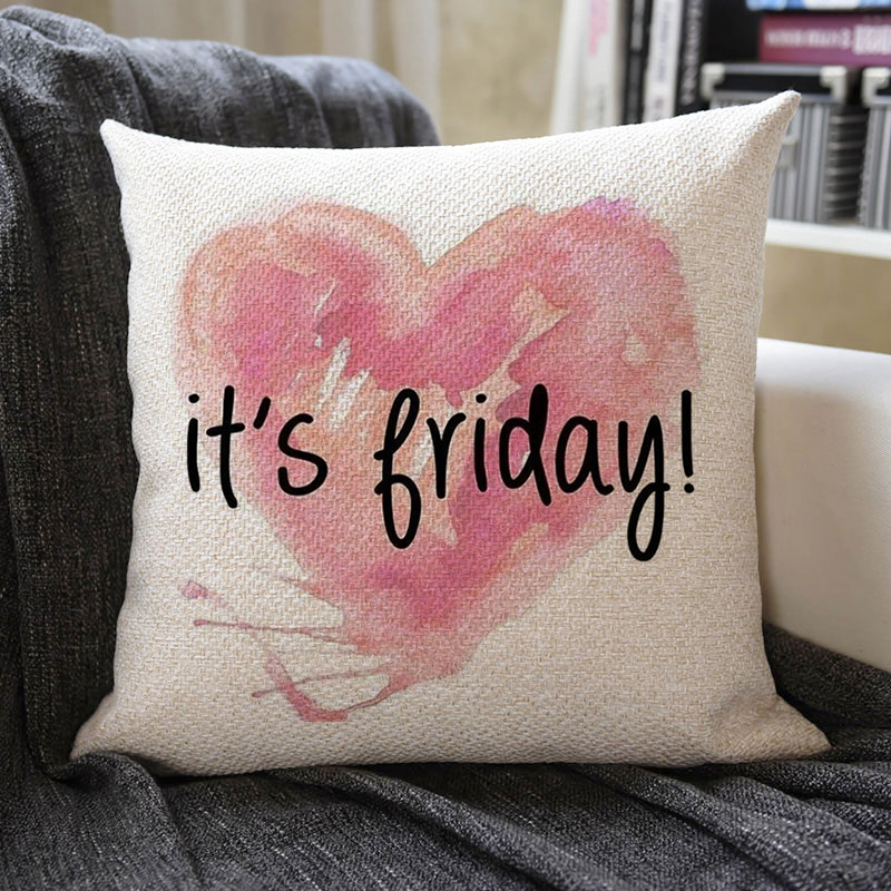 Love Heart Linen Pillowcase