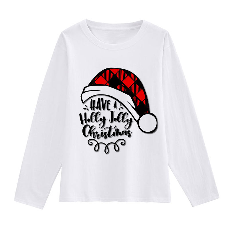 2021 Christmas Fashion Ladies White T-Shirt O