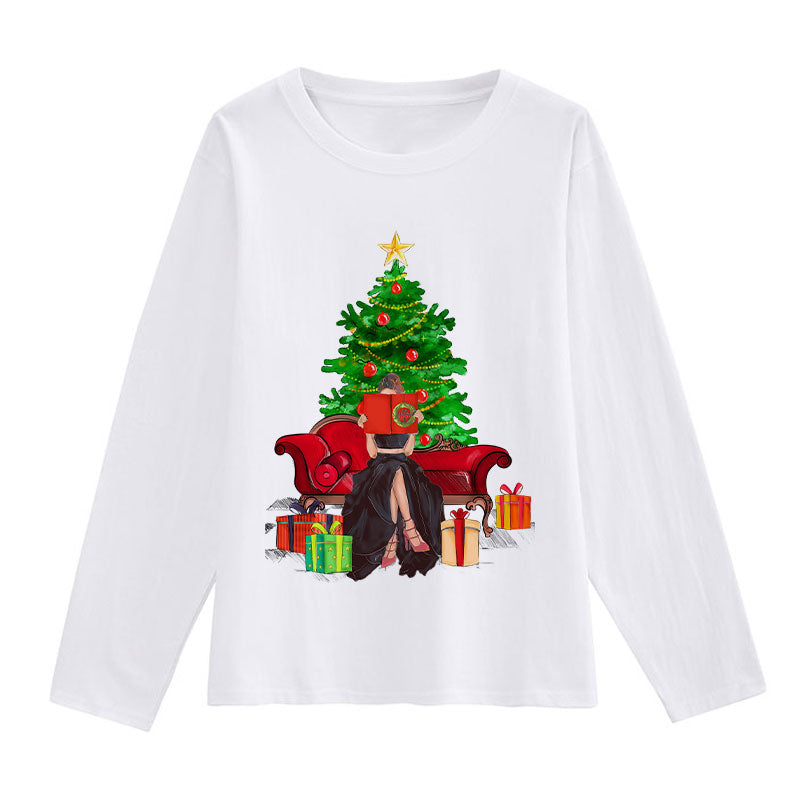 HAPPY 2021 Christmas Women White T-Shirt O