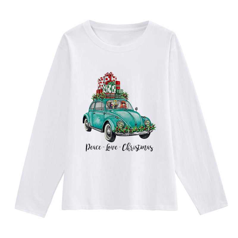 Christmas Fashion Women White T-Shirt Q