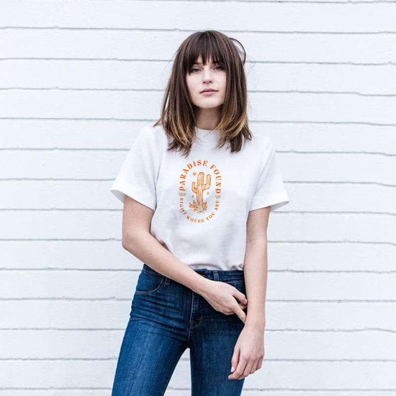 PARADISE FOUND RIGHT WHERE YOU ARE Cotton Tee