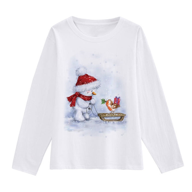 HELLO 2021 Christmas Women White T-Shirt Z