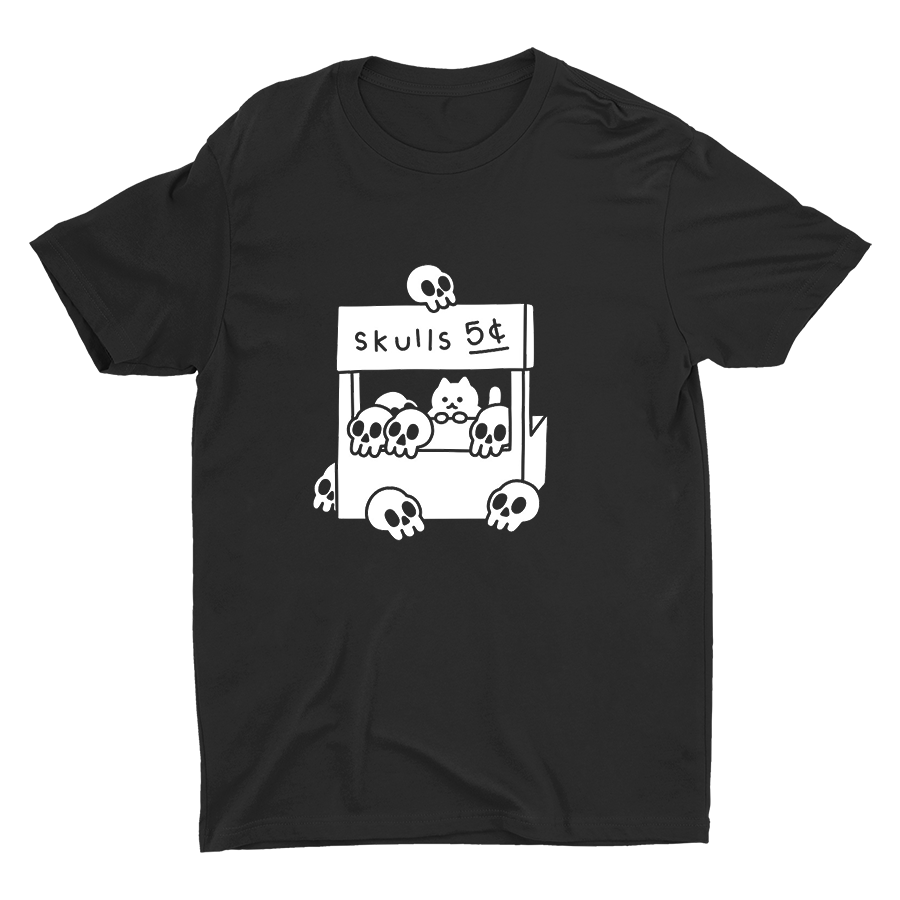 Cute Skulls Printed Cotton Tee