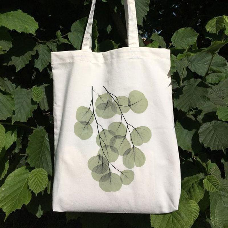 EUCALYPTUS LEAVES CANVAS BAG