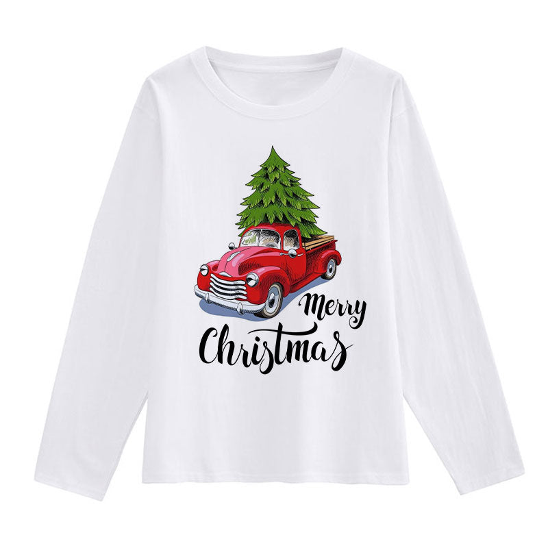 Merry Christmas Women White T-Shirt A