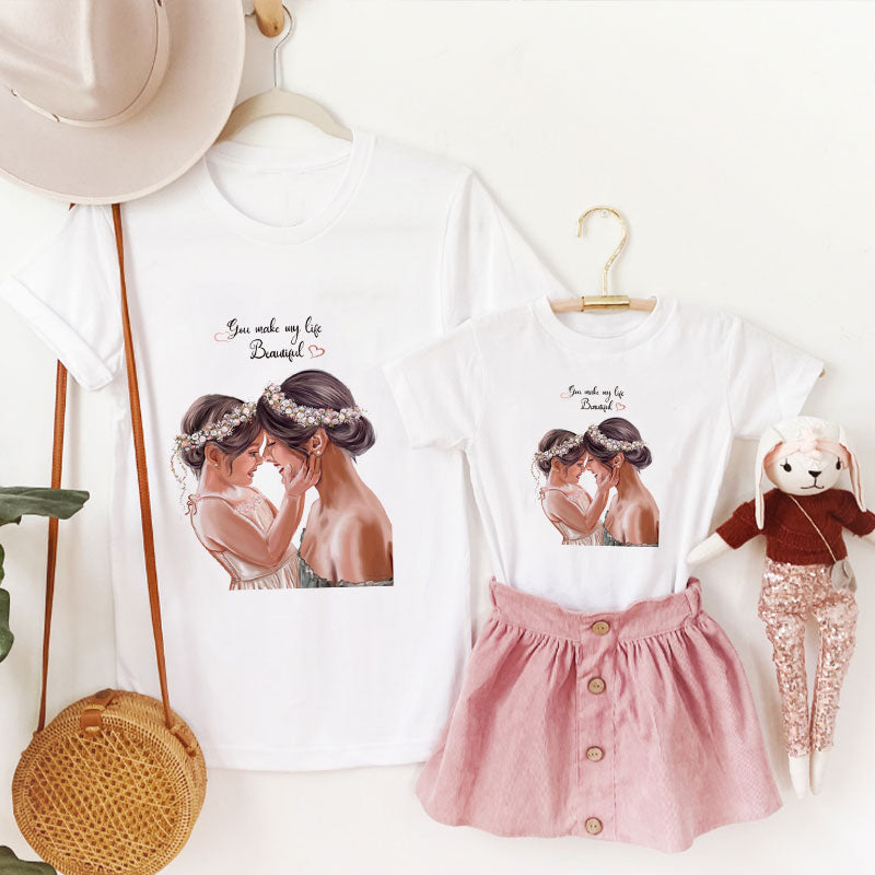 Mommy Daughter Matching Tee E