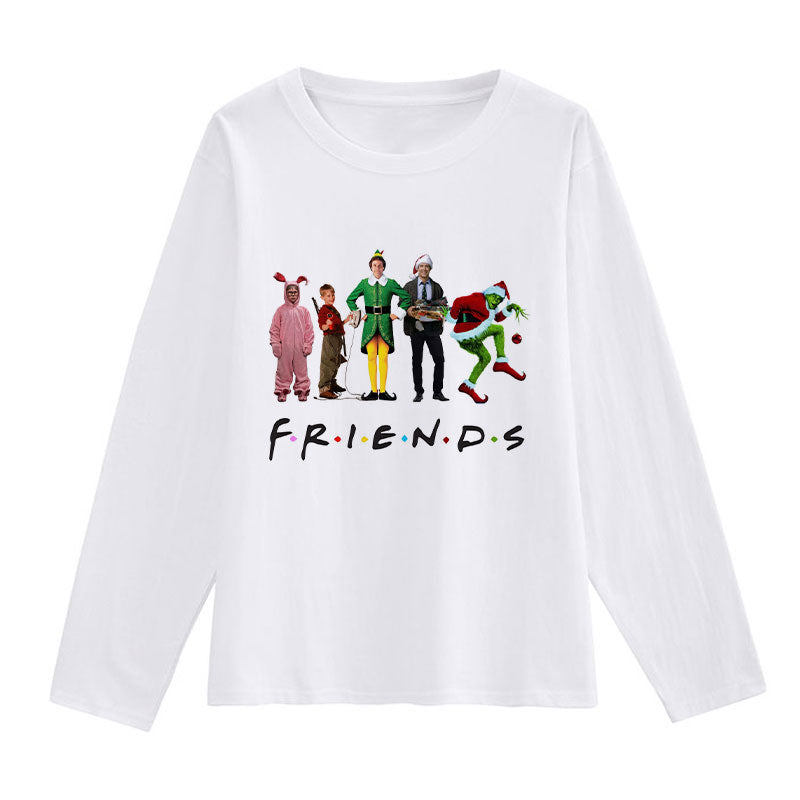 HAPPY Christmas Women White T-Shirt R