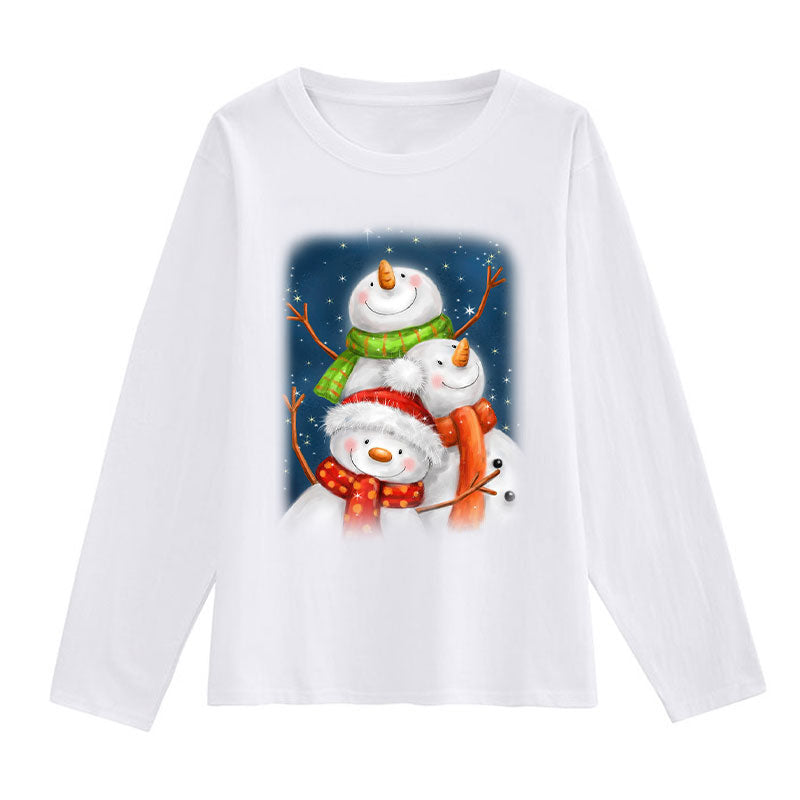 2021 HAPPY NEW YEAR Christmas Women White T-Shirt L