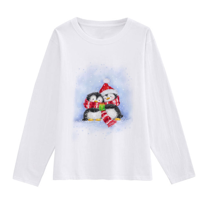 HAPPY Christmas Ladies White T-Shirt I