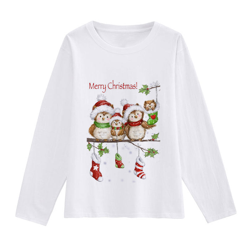 Beautiful Christmas Women White T-Shirt B