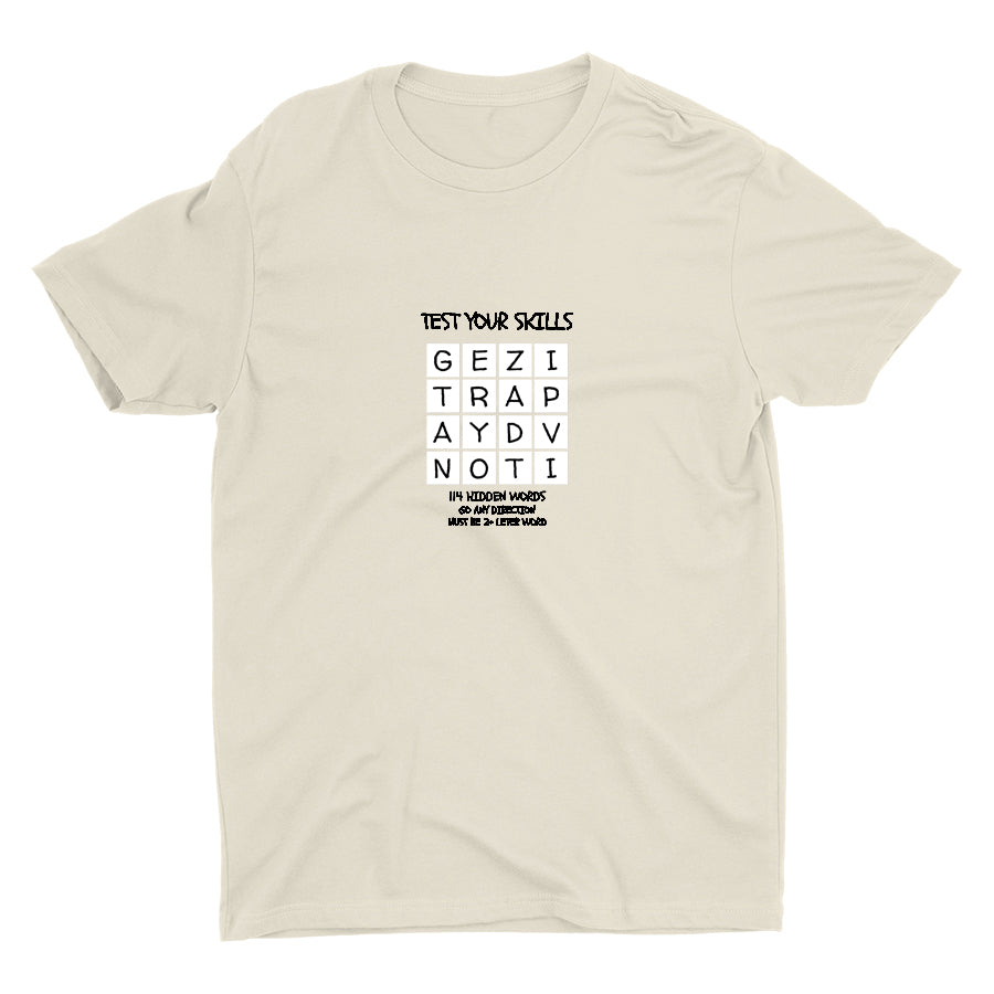 TEST YOUR SKILLS--114 HIDDEN WORDS Cotton Tee