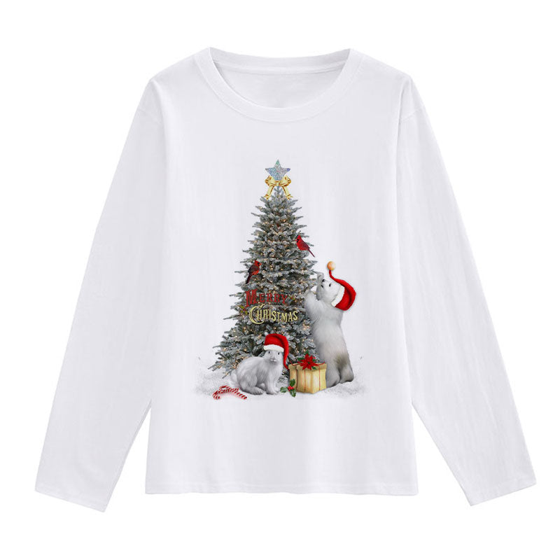 HAPPY 2021 Christmas Women White T-Shirt Q