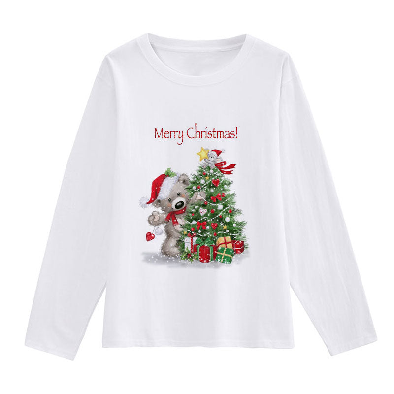 Merry Christmas Women White T-Shirt B