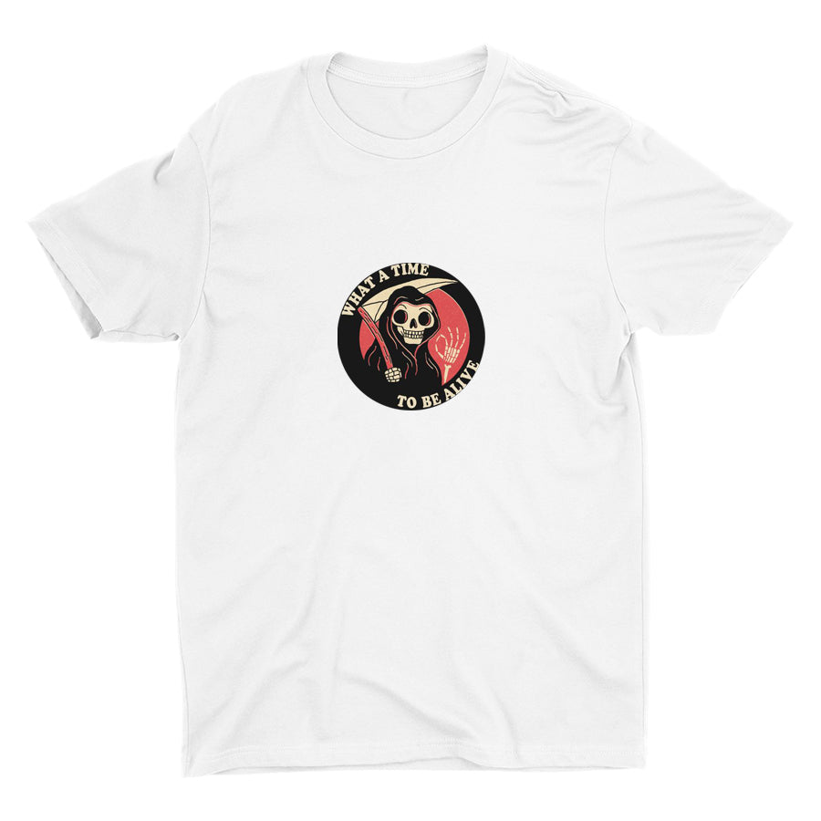 WHAT A TIME RO BE ALIVE Cotton Tee