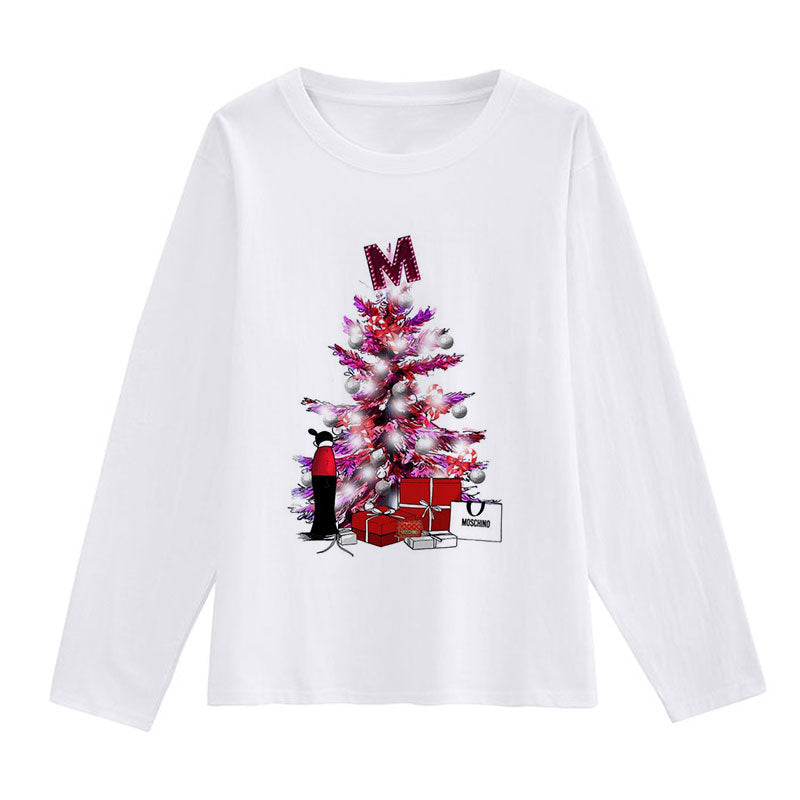 HELLO 2021 Christmas Women White T-Shirt J
