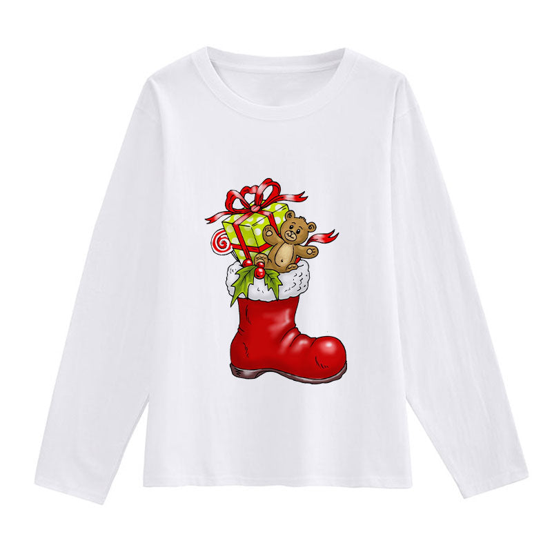 2021 Fashion Christmas White Shirt For Ladies X