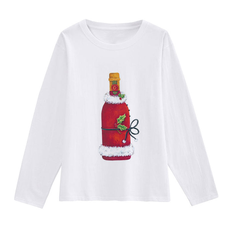 Merry Christmas Women White T-Shirt D