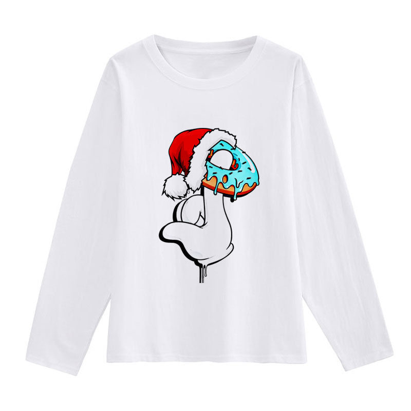 2021 Fashion Christmas White Shirt For Ladies Z