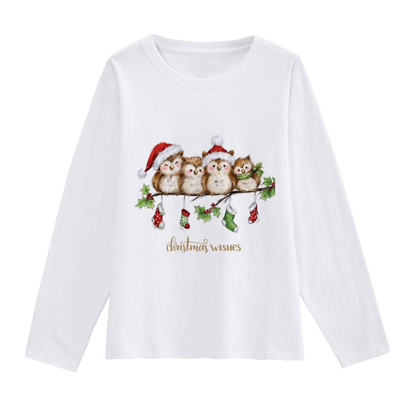 Merry Christmas Women White T-Shirt E