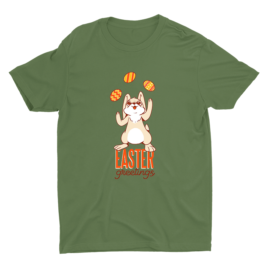Easter Greetings Printed Cotton Tee