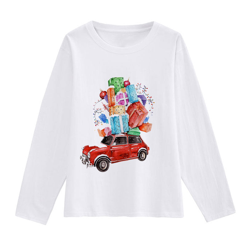 Hello Christmas Women White T-Shirt F