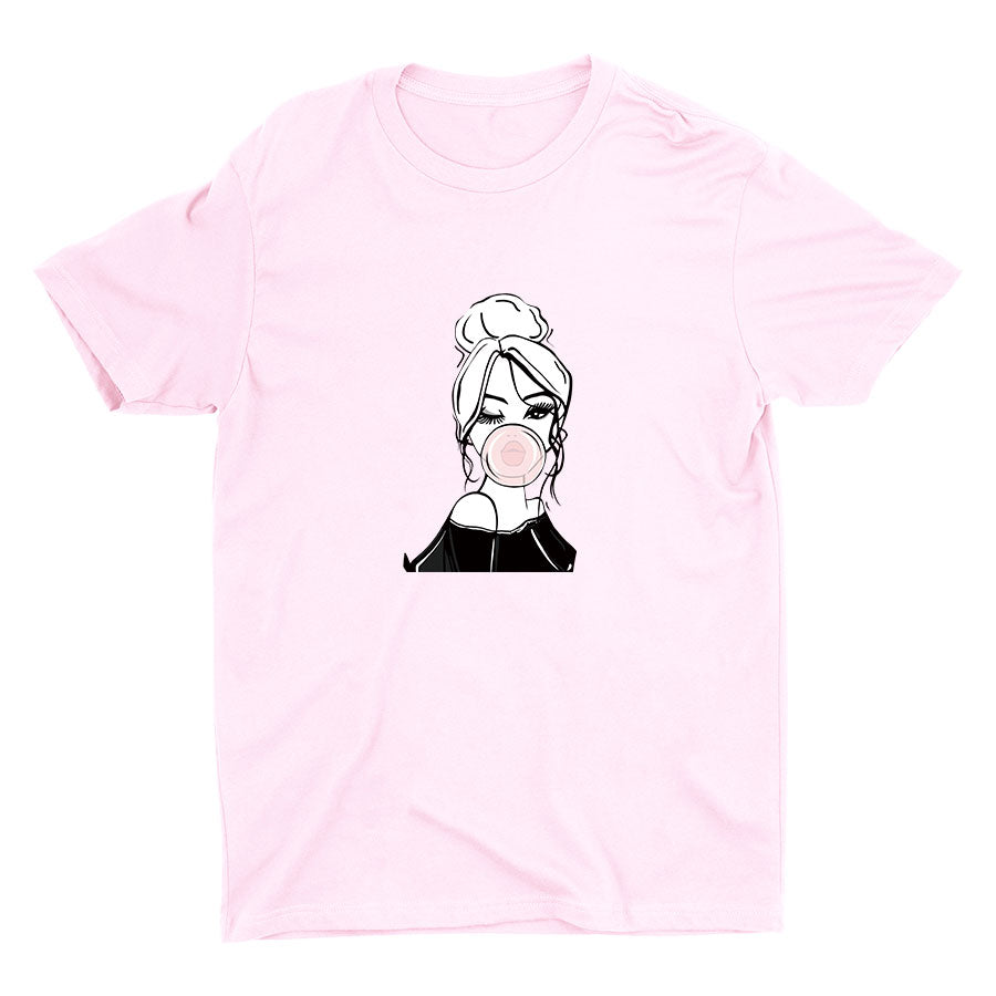 Bubble Gum Wink Cotton Tee