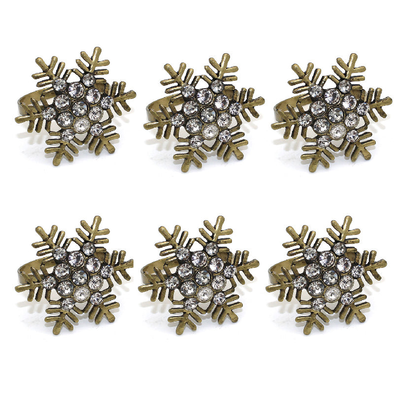 Vintage Christmas Napkin Rings Set of 6