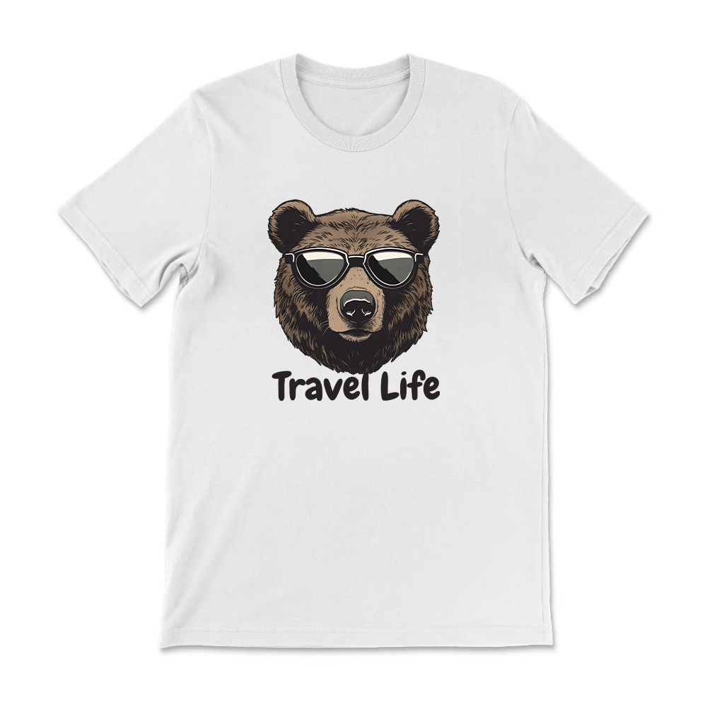 A Bear's Travel Life Cotton Tee