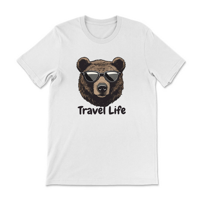 A Bear's Travel Life Cotton Tee
