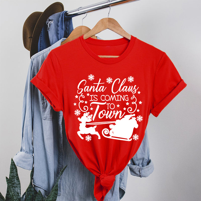 Cotton 2022 Santa Claus T-shirts