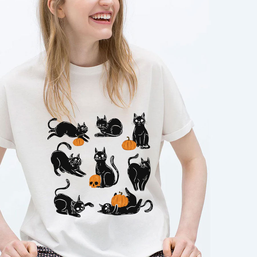 Halloween For Cat Cotton Tee