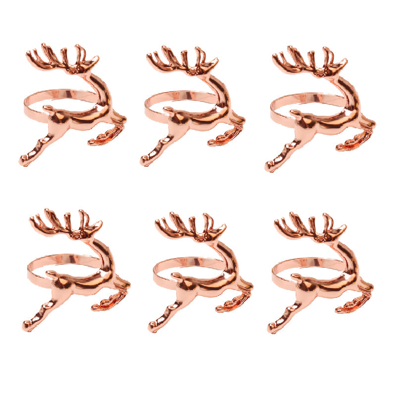 6pcs Christmas Elk Napkin Rings