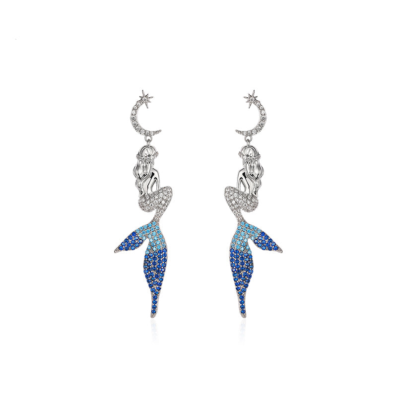 Mermaid Back View Earring
